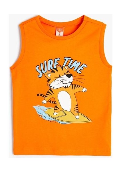 Atlet Kolsuz Kaplan Baskılı Pamuklu fırsatları