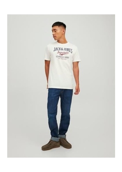 Jjelogo Tee Ss O-Neck 2 Col AW22 Sn Cloud