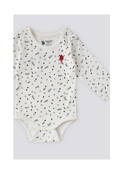 Krem Uzun Kol Bebek Body Zıbın