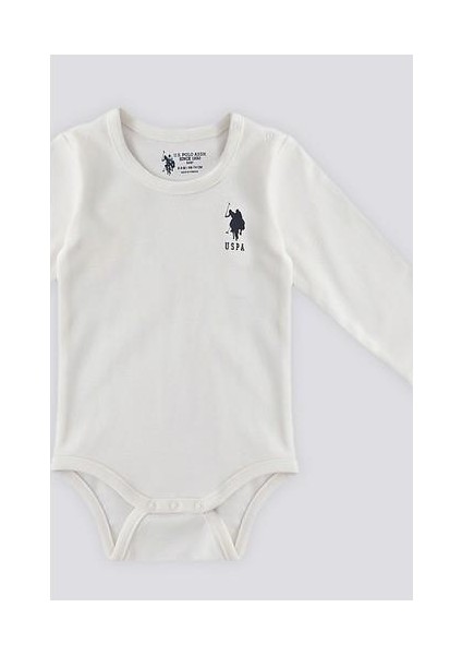 Krem Uzun Kol Bebek Body Zıbın