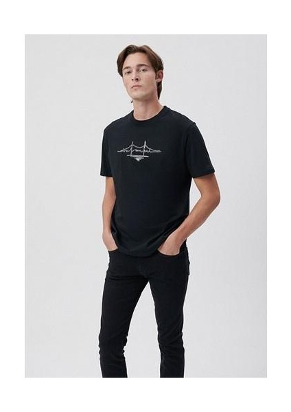 Renkli Şerit Detaylı Yeşil Polo Tişört 065920-30708