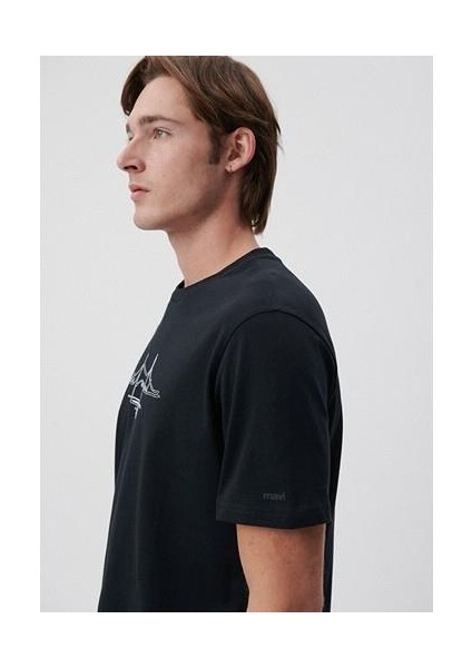 Renkli Şerit Detaylı Yeşil Polo Tişört 065920-30708