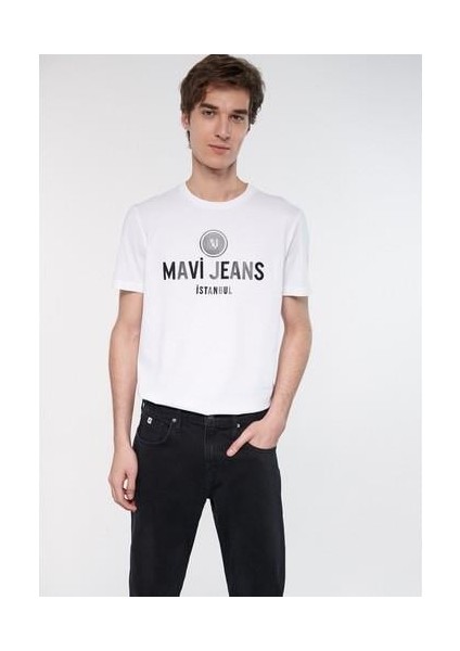 Mavi Jeans Baskılı Beyaz Tişört 066195-620