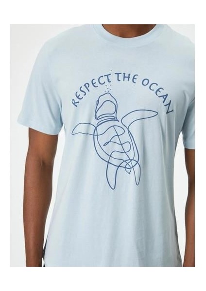 4SAM10910HK 624 Mavı Erkek Jersey Kısa Kollu T-Shırt indirimleri