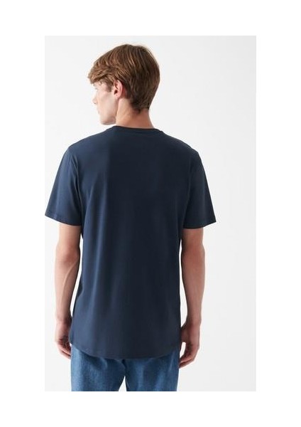 Mavi Logo Baskılı Lacivert Tişört 065781-28417