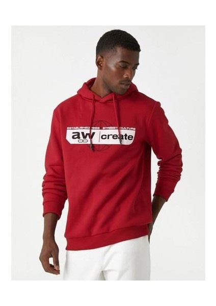 3WAM70128MK Koton Erkek Sweat Kırmızı