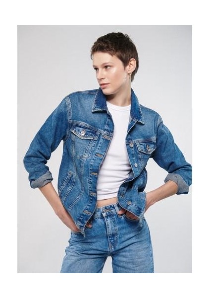 Karla 90lar İndigo Mavisi Jean Ceket 110154-30868