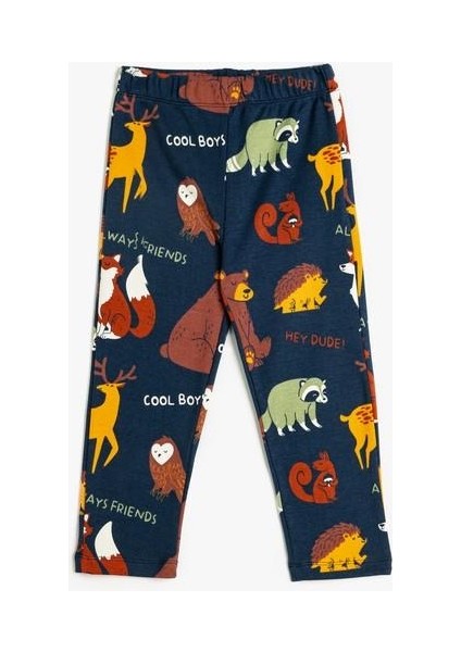 Eşofman Altı Hayvanlar Baskılı Beli Lastikli fırsatları