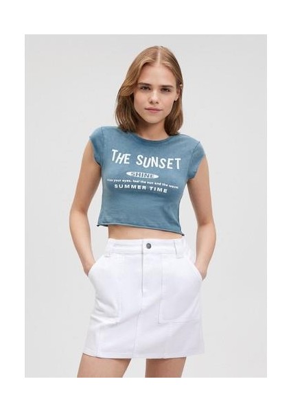 Baskılı Mavi TIŞÖRT1612327-70752