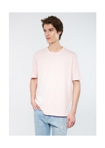 Erkek Pembe Basic Tişört 0611381-71007