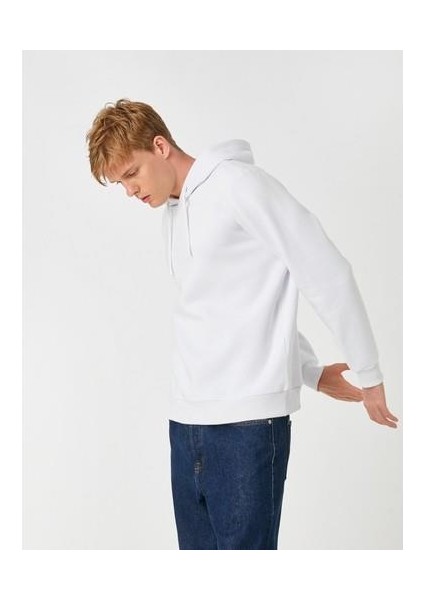 Basic Kapşonlu Sweatshirt