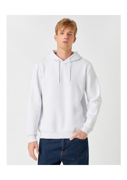 Basic Kapşonlu Sweatshirt