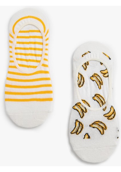 2'li Babet Çorabı Desenli