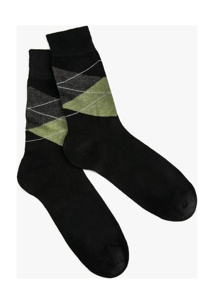 Soket Çorap Baklava Desenli Bambu Kumaş fırsatları