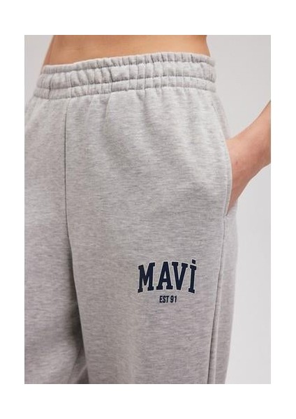Mavi Logo Baskılı Gri Eşofman Altı 1010757-82816