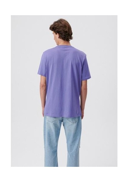 Jeans Baskılı Mor Tişört 066841-34637