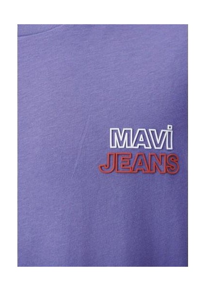 Jeans Baskılı Mor Tişört 066841-34637