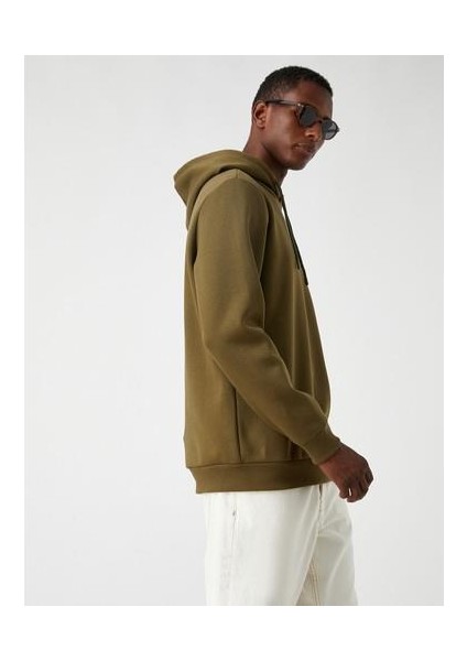 Basic Kapşonlu Sweatshirt