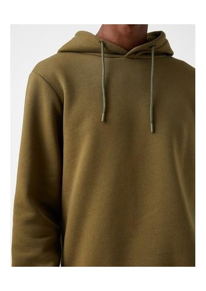 Basic Kapşonlu Sweatshirt