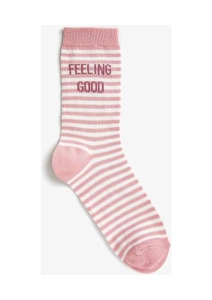 Çizgili Baskili Kadin Çorap modelleri