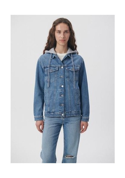 Kadın Karla Mavi 90s Jean Ceket 110154-85296