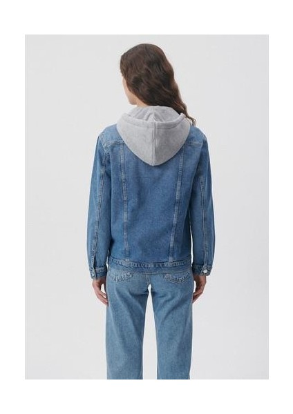 Kadın Karla Mavi 90s Jean Ceket 110154-85296