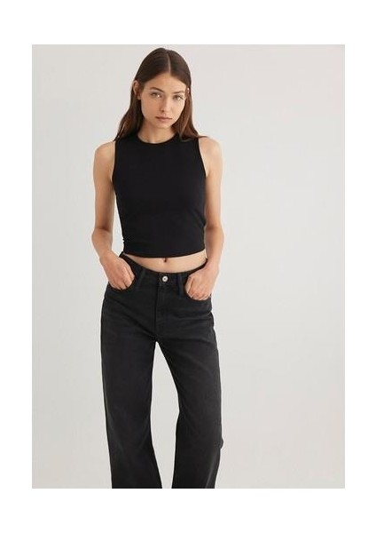 Siyah Halter Yaka Top 1612991-900