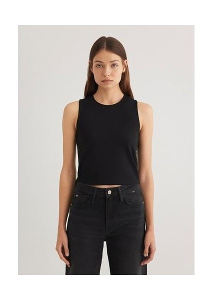 Siyah Halter Yaka Top 1612991-900