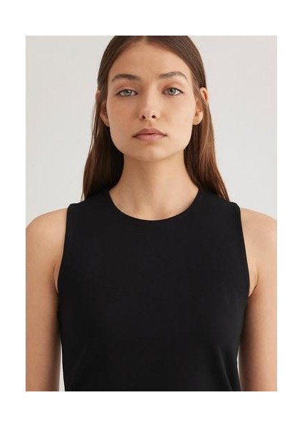 Siyah Halter Yaka Top 1612991-900