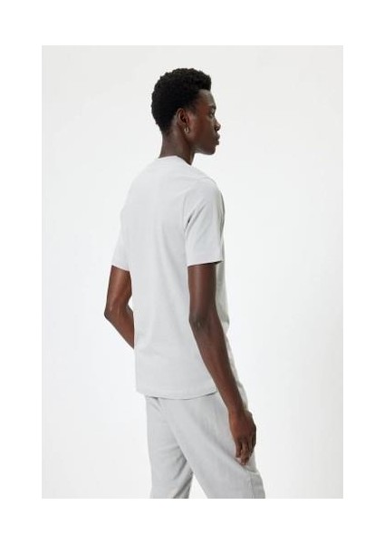 Basic Tişört Kısa Kollu Bisiklet Yaka Pamuklu