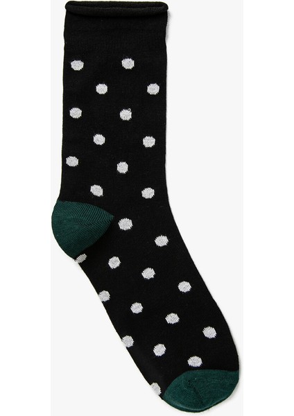 Puantiyeli Soket Çorap Pamuklu