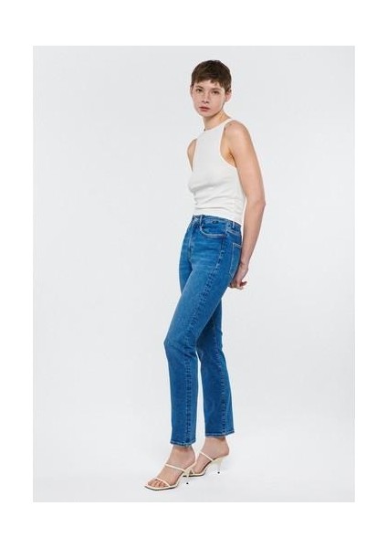 Kadın Karla Mavi 90s Jean Ceket 110154-85296