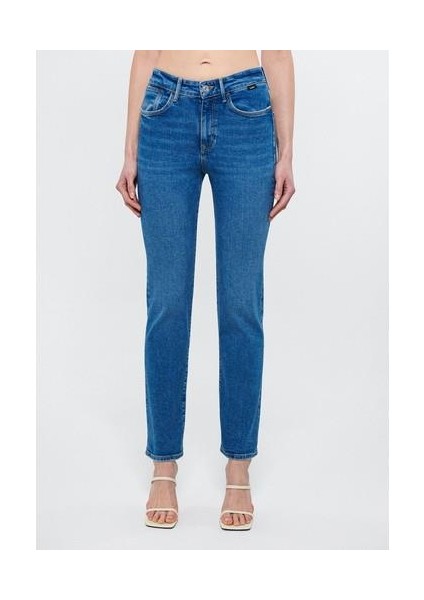 Kadın Karla Mavi 90s Jean Ceket 110154-85296