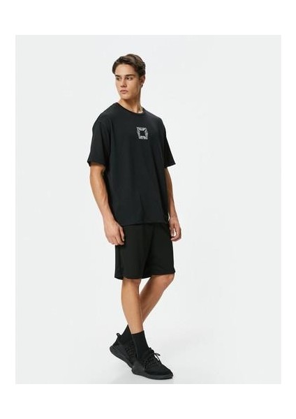 4Sam10123Nk 999 Sıyah Erkek Jersey Kısa Kollu T-Shırt