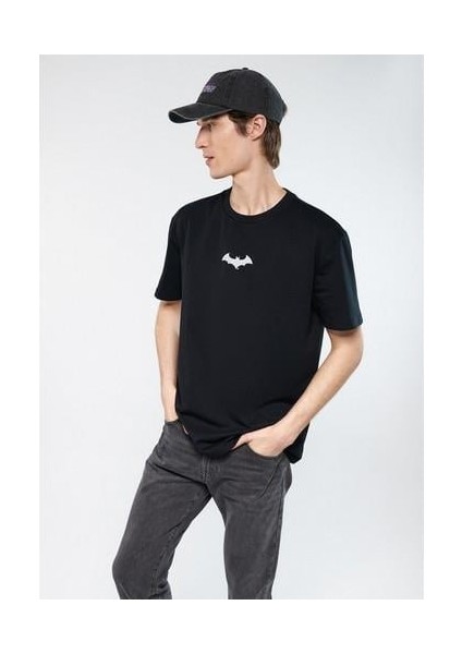 Batman Baskılı Siyah Tişört 066878-900