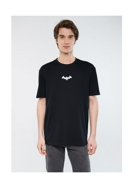 Batman Baskılı Siyah Tişört 066878-900