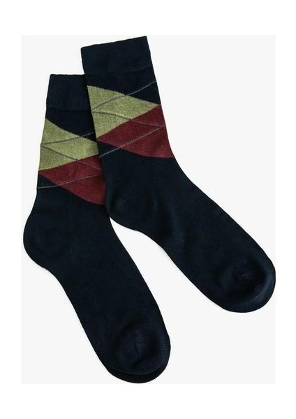 Soket Çorap Baklava Desenli Bambu Kumaş fırsatları