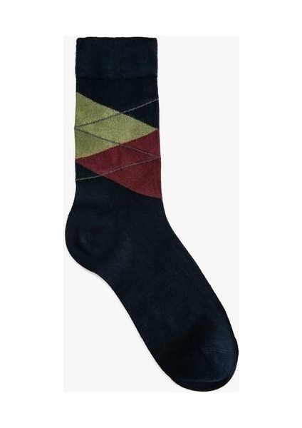 Soket Çorap Baklava Desenli Bambu Kumaş indirimleri