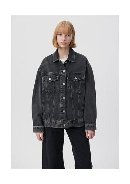 Kadın Luna Gri Kolej Jean Ceket 1110177-85298