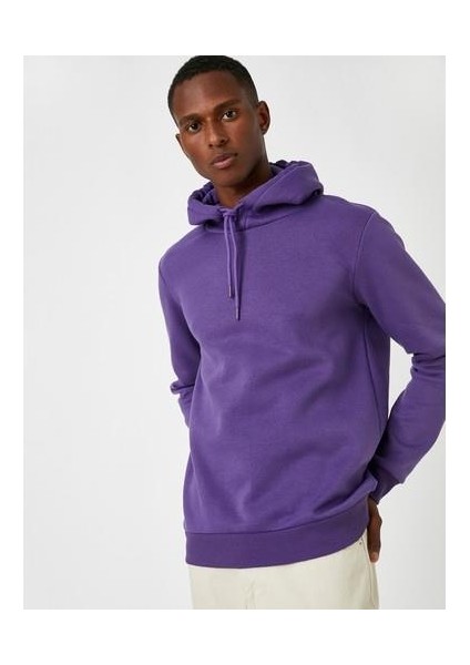Basic Kapşonlu Sweatshirt