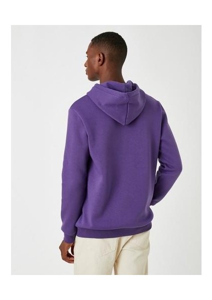 Basic Kapşonlu Sweatshirt
