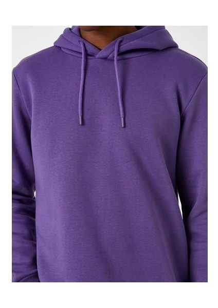 Basic Kapşonlu Sweatshirt