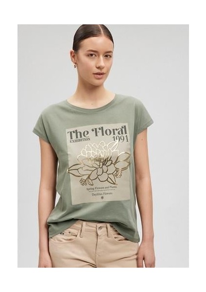 Kadın Haki Tişört - M1612237-80692 indirimleri