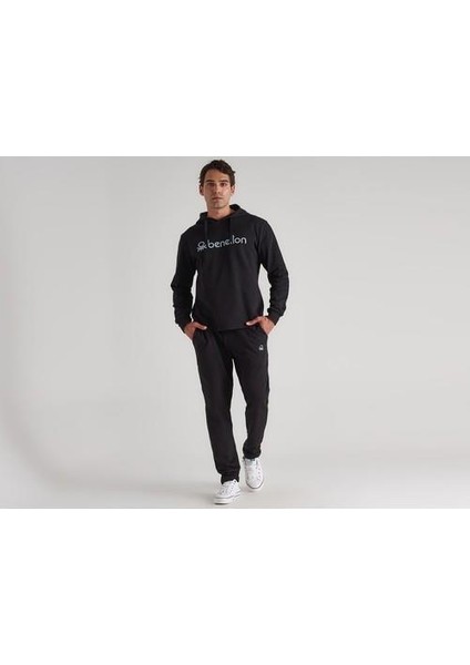 Benetton Kapüşonlu Erkek Sweatshirt