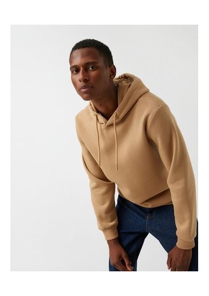 Basic Kapşonlu Sweatshirt