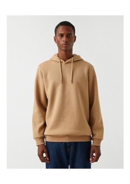 Basic Kapşonlu Sweatshirt