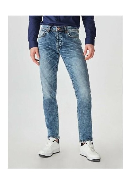 Erkek Enrıco Düşük Bel Dar Paça Super Slım Jean Pantolon
