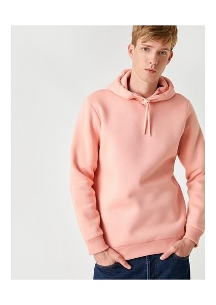 Basic Kapşonlu Sweatshirt