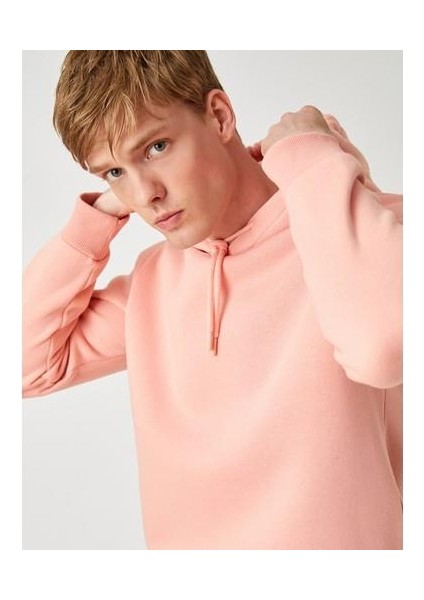 Basic Kapşonlu Sweatshirt
