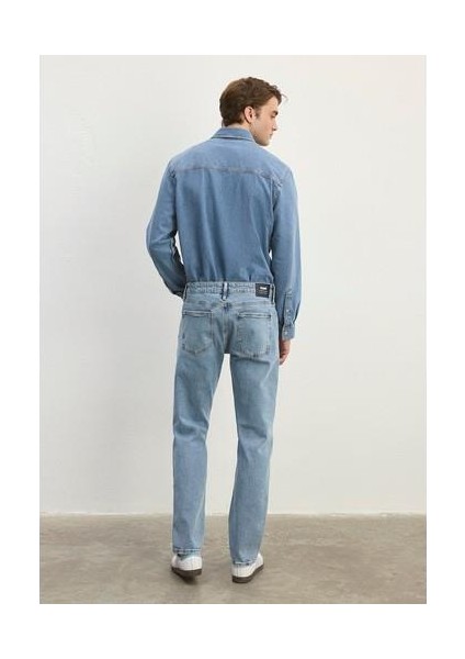 Jake Classic Denim Puslu Açık Mavi Jean Pantolon 0042286799